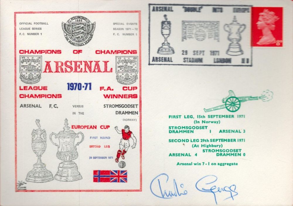 Lot 131: Charlie George signed Champions of Champions Arsenal v...