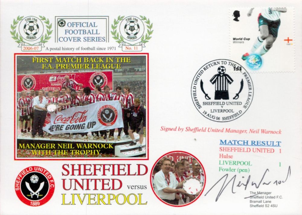 Lot 141: Neil Warnock signed Sheffield United v Liverpool First...