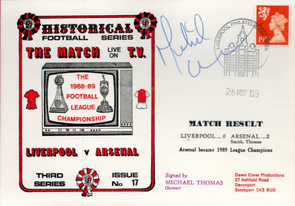 Lot 144: Michael Thomas signed Liverpool v Arsenal The Match...