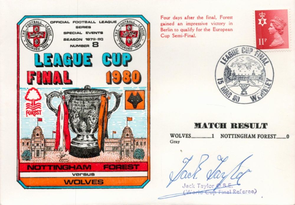 Lot 148: Jack Taylor OBE World Cup Final Referee signed...