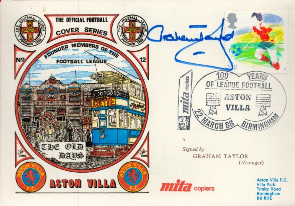 Lot 149: Graham Taylor signed Aston Villa Founder Members of...