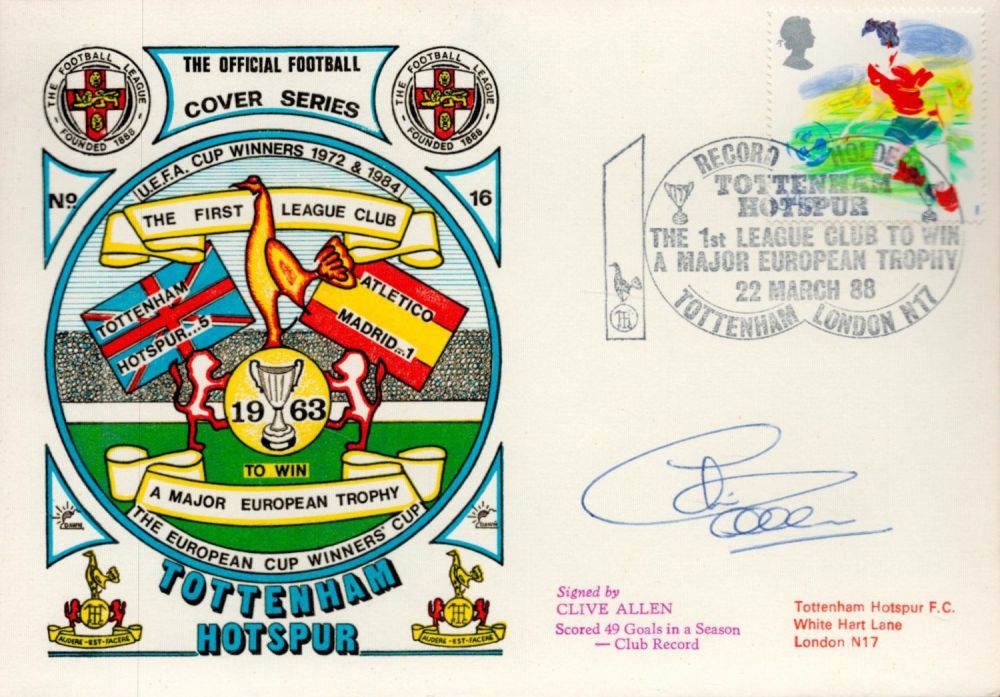 Lot 163: - Clive Allen signed official Tottenham Hotspur 49...