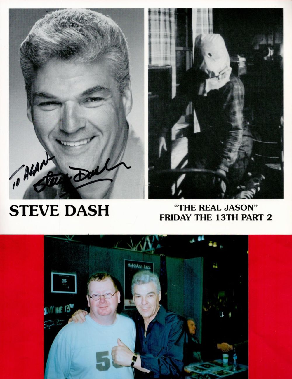 Lot 174: Steve Dash, Friday 13th Actor, 10x8 inch Signed...
