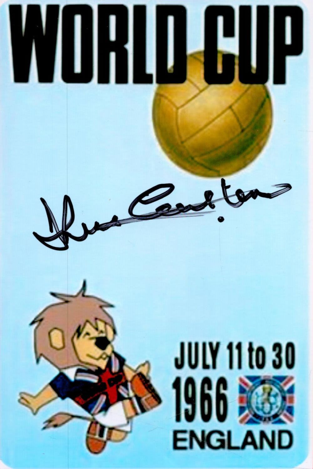 Lot 184: Jack Charlton, 1966 World Cup Winner, 6x4 inch...