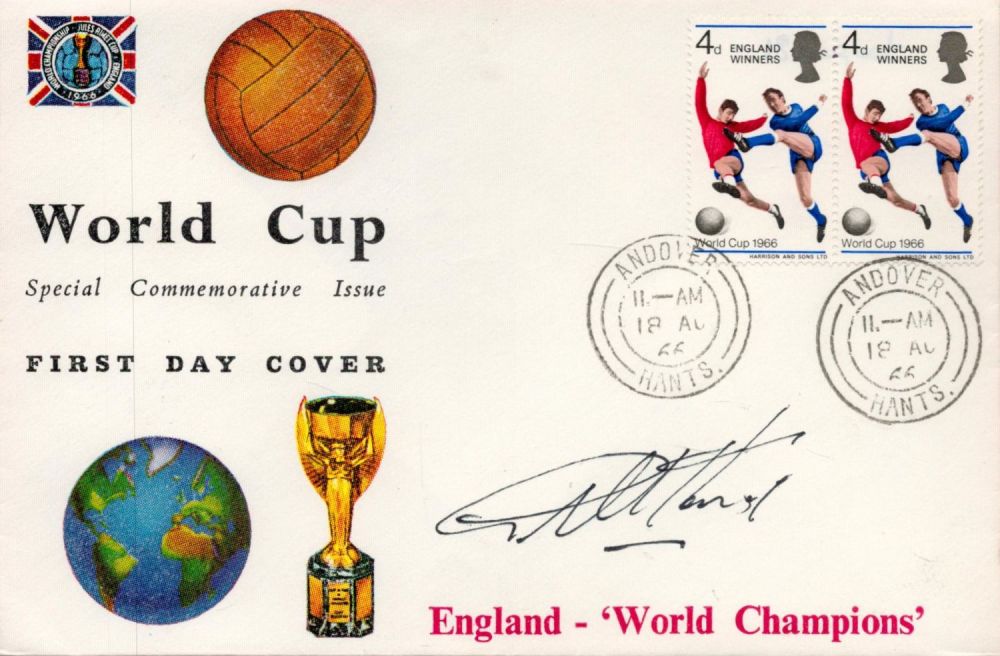 Lot 186: Geoff Hurst, 1966 World Cup Winner, Signed FDC....