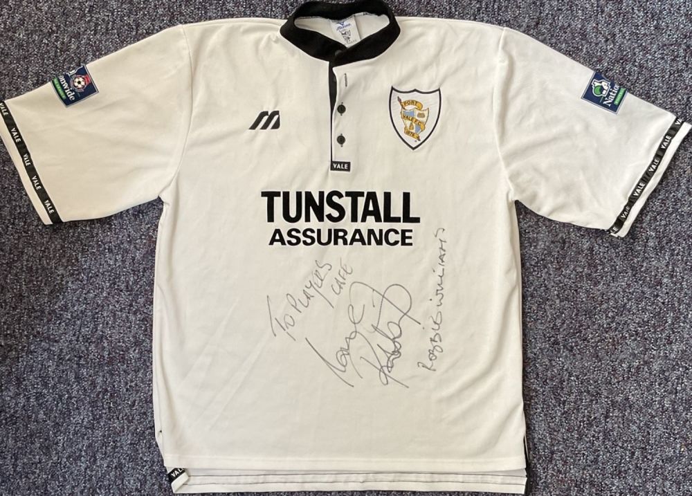 Lot 223: Robbie Williams signed Port Vale Home Football Shirt...
