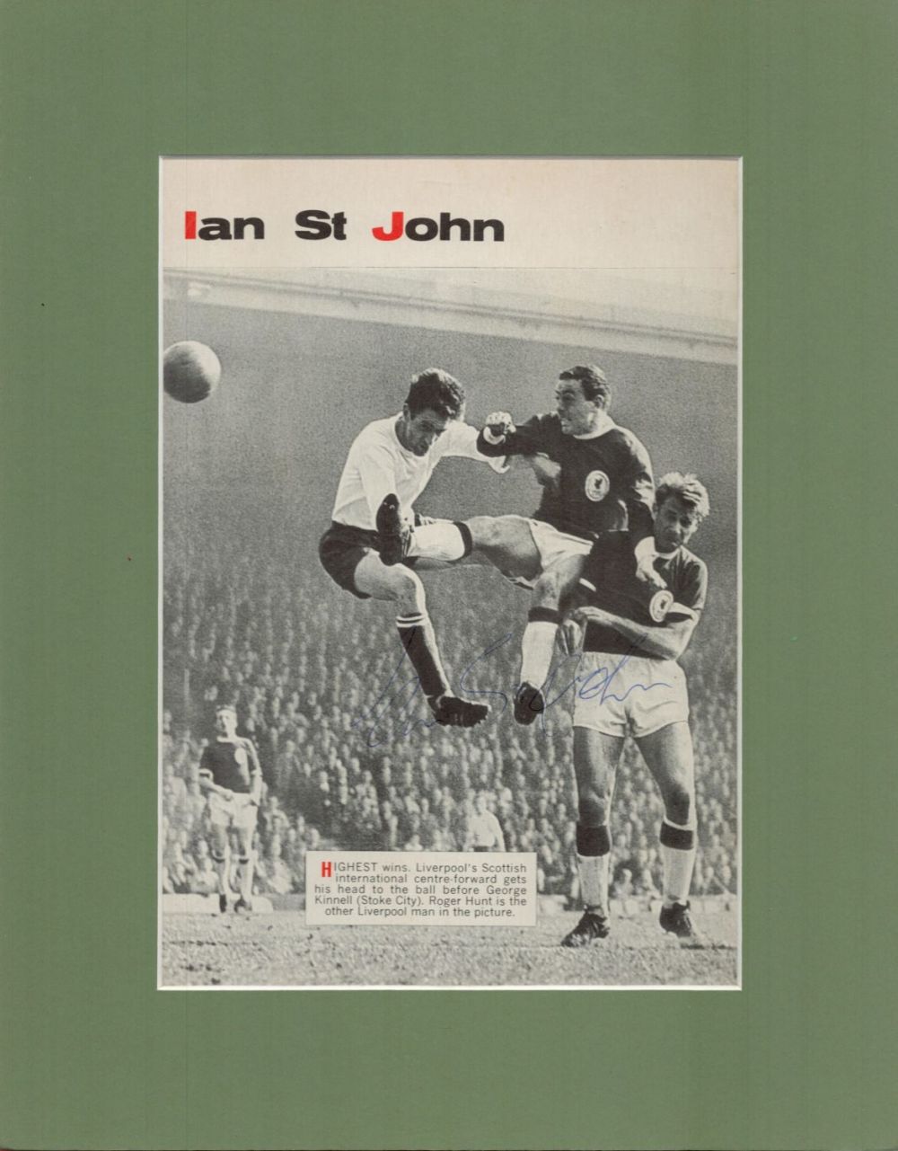Lot 252: Former Liverpool Star Ian St John Signed Personalised...