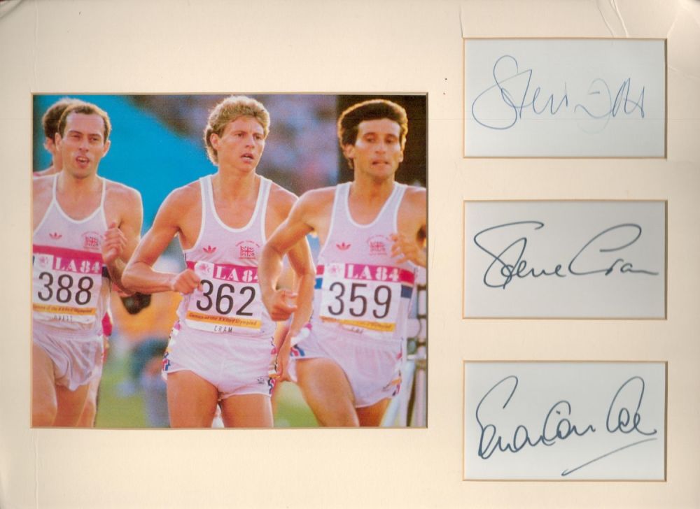 Lot 256: Seb Coe, Steve Ovett and Steve Cram Signed...