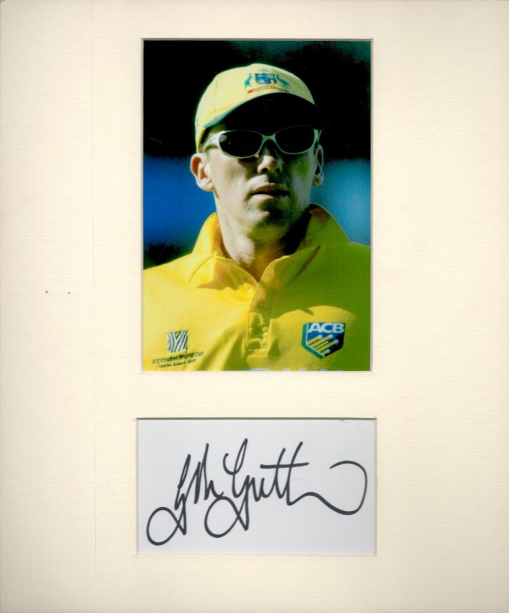 Lot 257: Australian Cricket Star Glenn McGrath Signed Signature Piece...