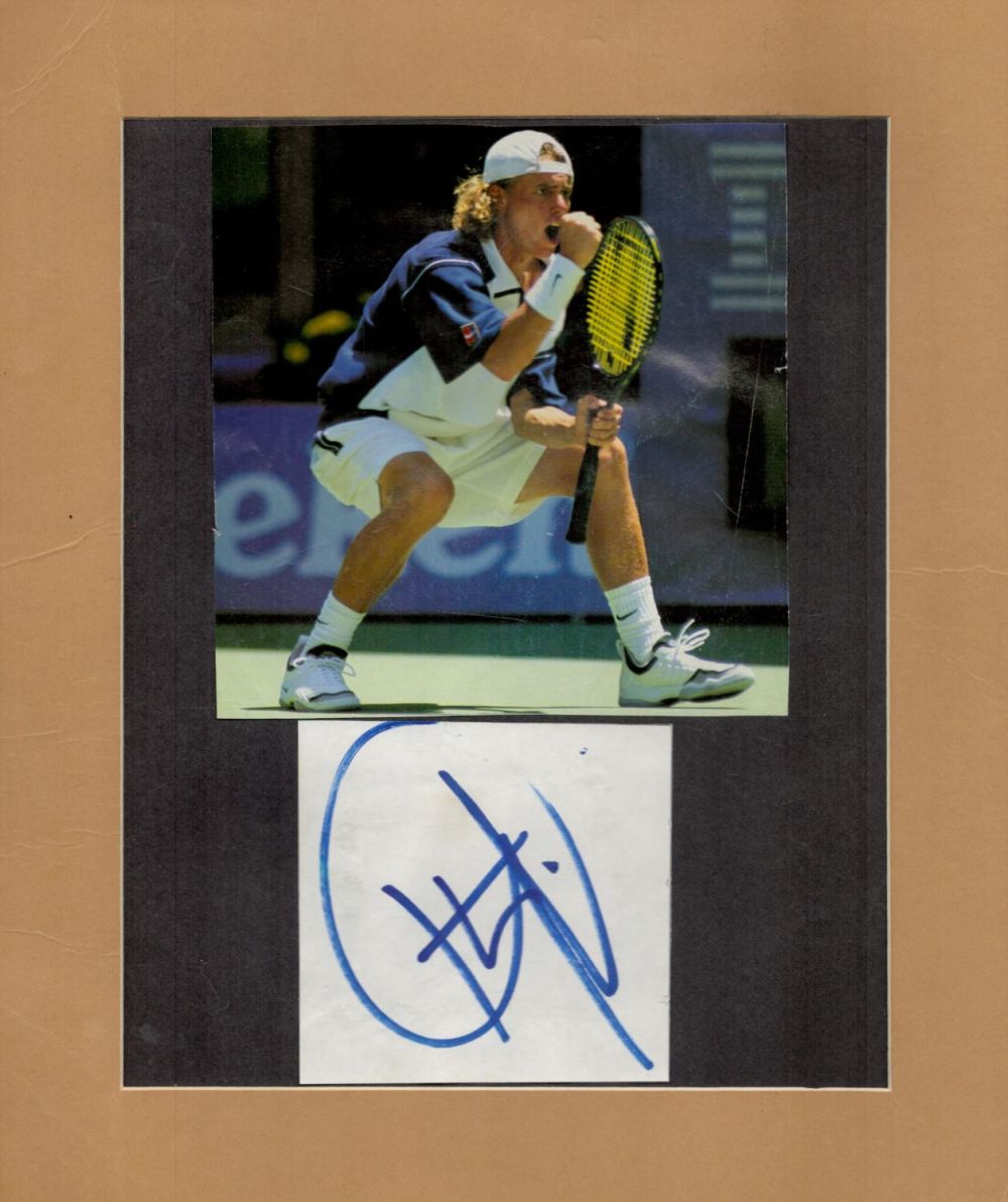 Lot 259: Tennis Star Leyton Hewitt Signed Signature Cutting With...