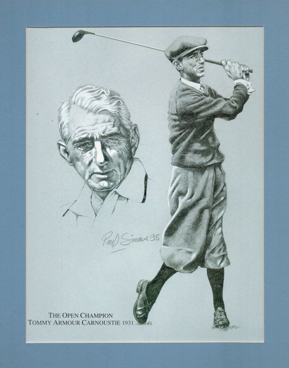 Lot 261: Golf Collection of 3 Black and White Prints...