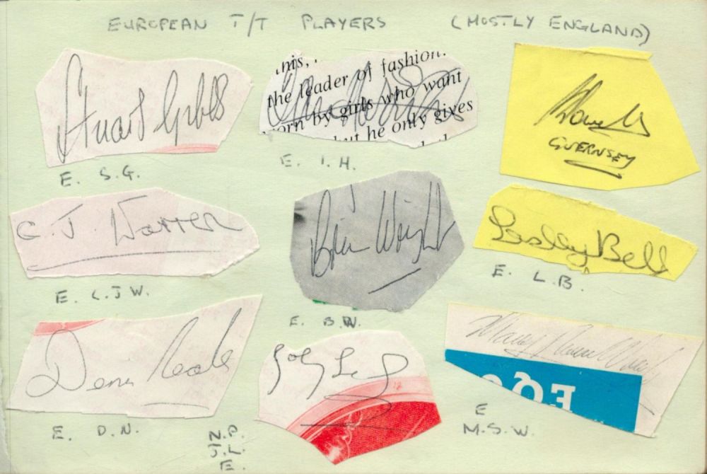 Lot 272: Sport Autograph Book with TT Players, Tennis Stars,...