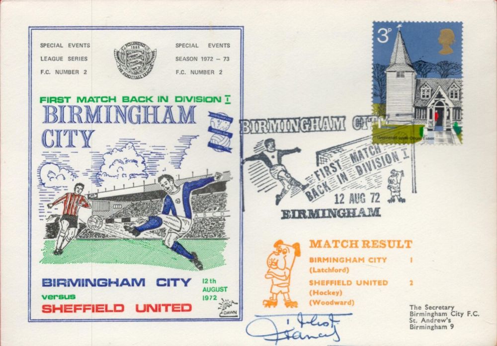 Lot 351: Trevor Francis Signed Birmingham City V Sheffield Utd...