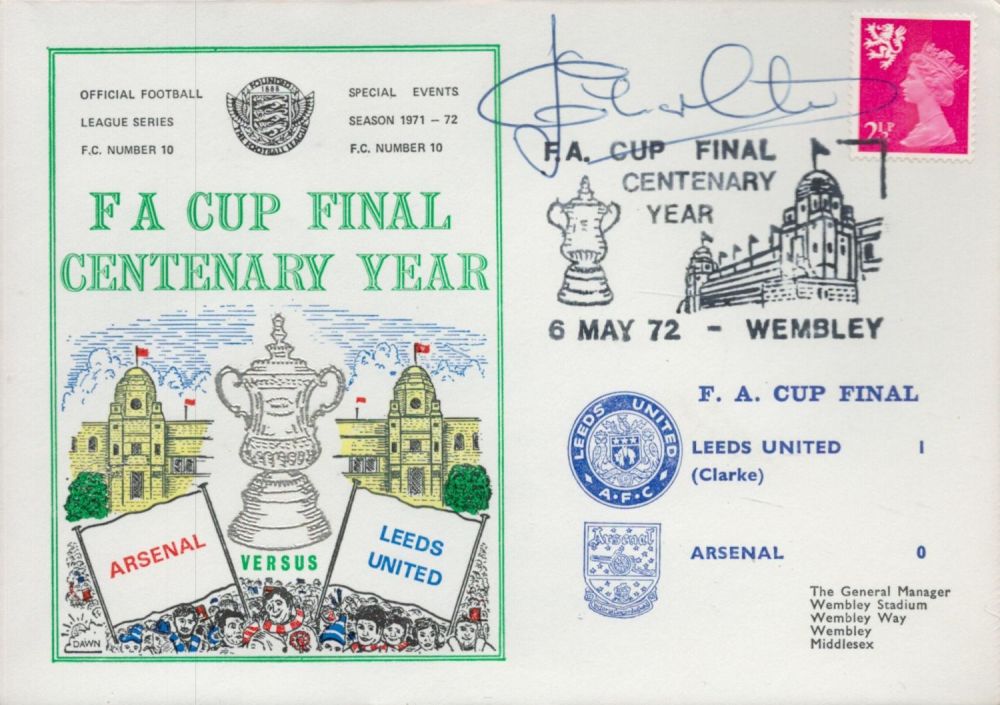 Lot 360: Jack Charlton Signed Leeds Utd V Arsenal FA...