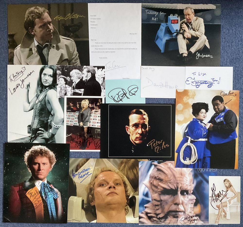 Lot 365: Dr Who Collection of 15 Autographs on Photos,...