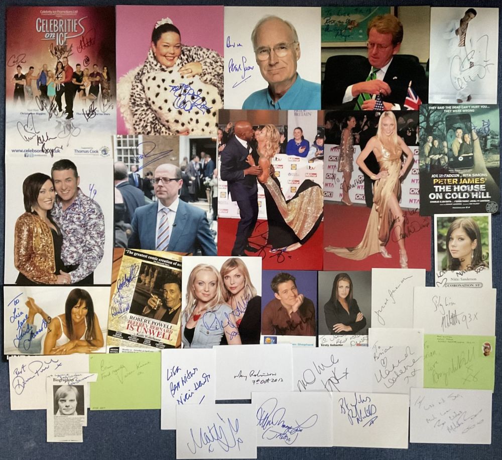 Lot 373: Collection of 30 Autographs from TV, Film and...