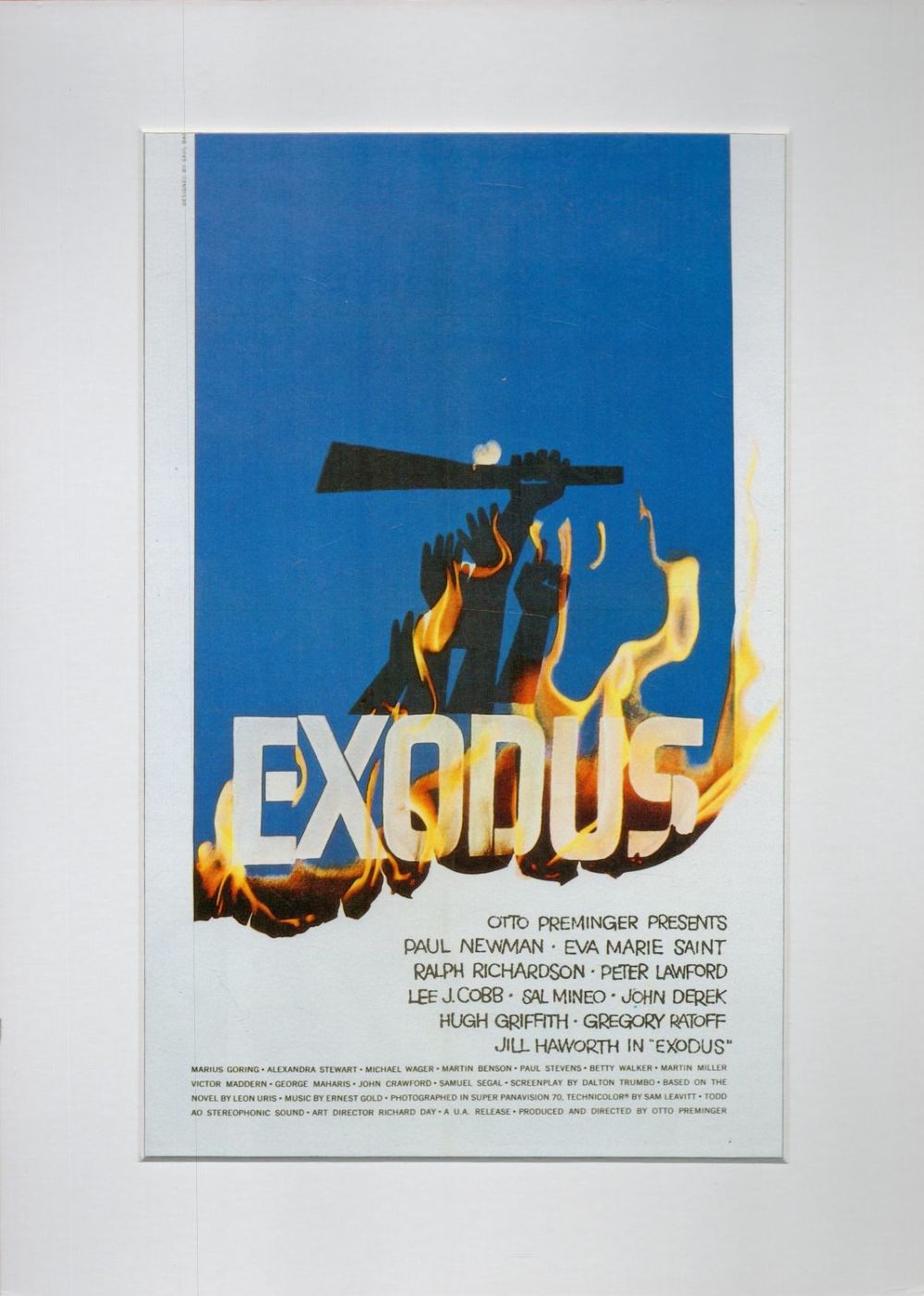 Lot 379: Exodus Film Magazine Cutting Starring Paul Newman, attached...