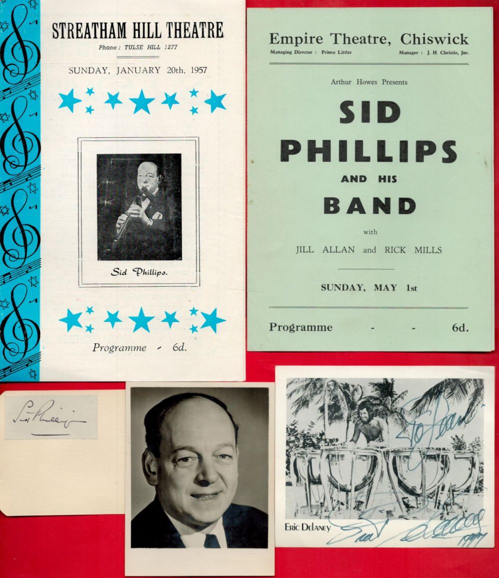 Lot 393: Sid Phillips Signed Twice and Eric Delaney Signed...