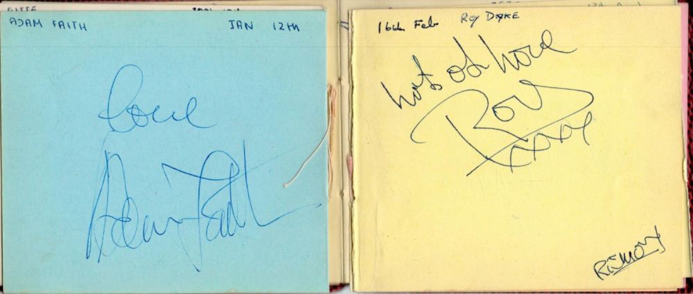 Lot 399: 1960's Music collection of Signatories inside a Vintage...
