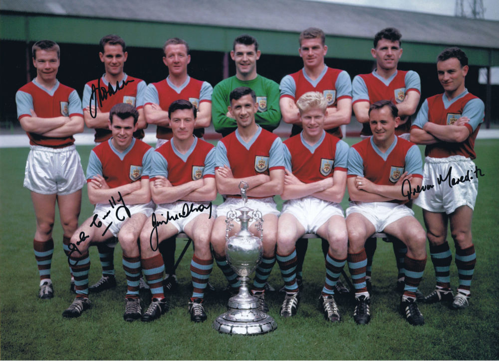 Lot 454: Autographed Burnley 16 X 12 Photo - Col,...
