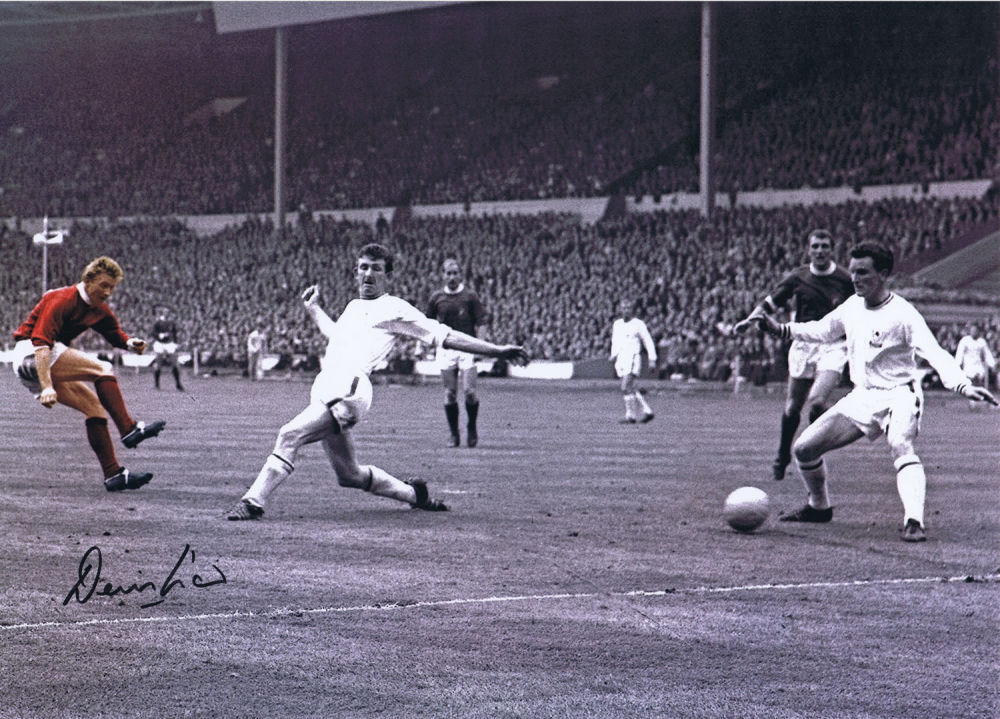 Lot 458: Autographed Denis Law 16 X 12 Photo -...
