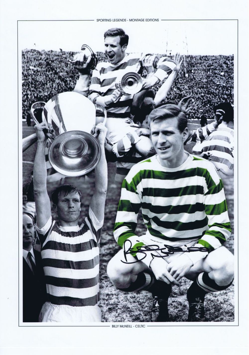 Lot 469: Autographed Billy McNeill 16 X 12 Montage-Edition, Colz,...