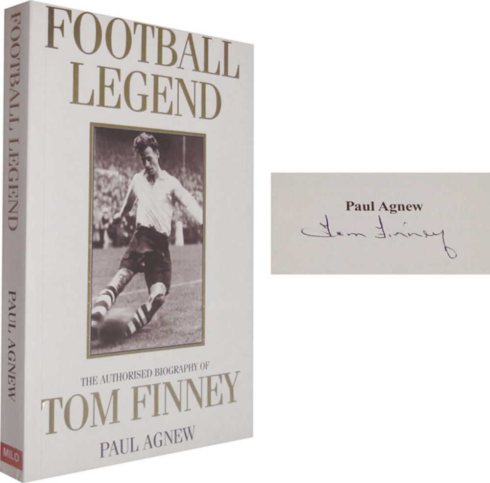 Lot 485: Autographed Tom Finney Book, P/B - Football Legend,...