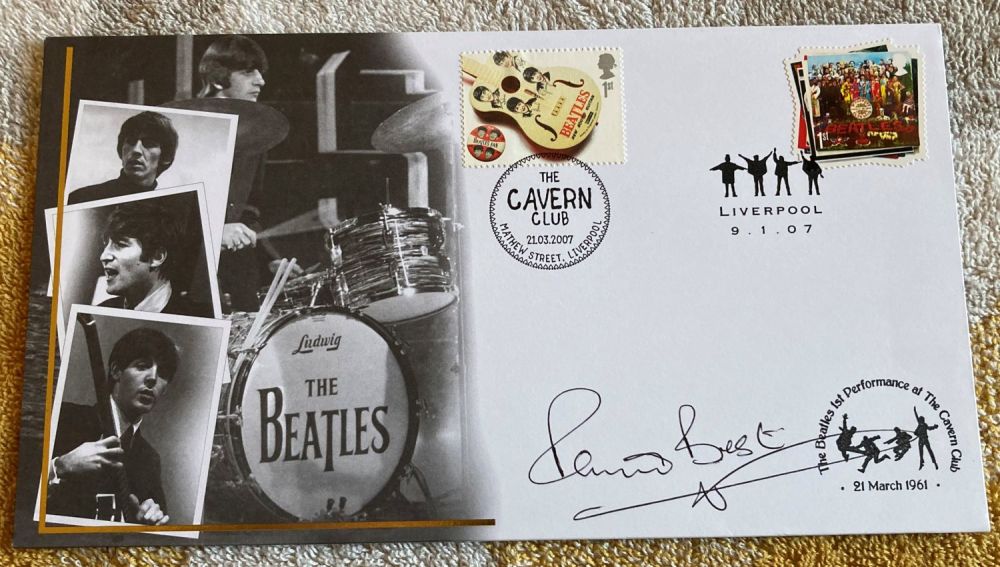 Lot 502: Former Beatle Pete Best signed Internetstamps 2007 Beatles...