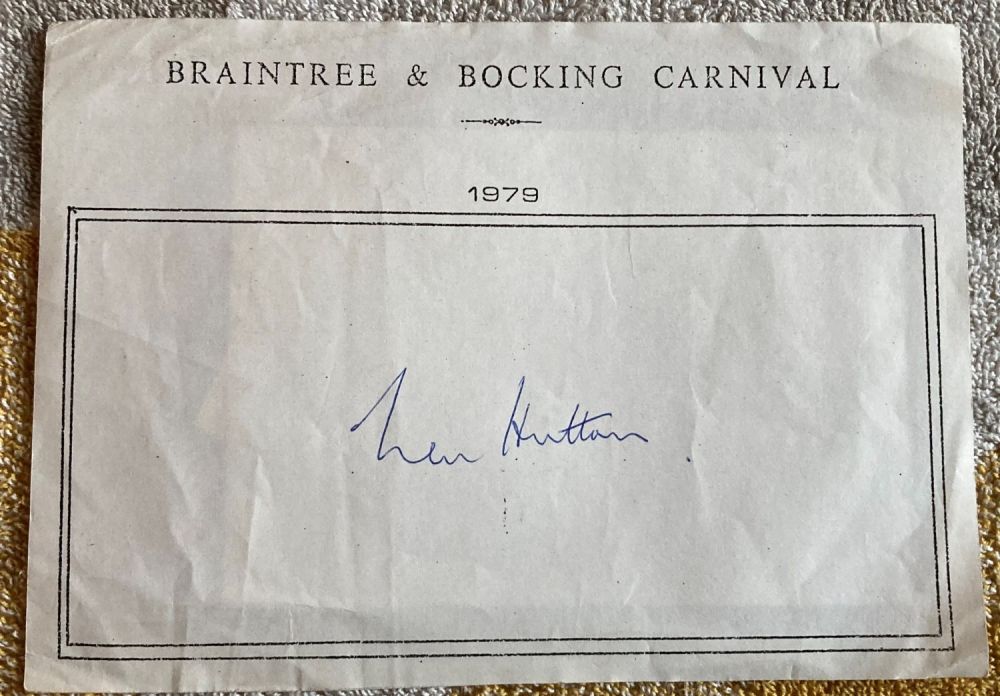 Lot 537: Cricket Legend Len Hutton signed white page, large...