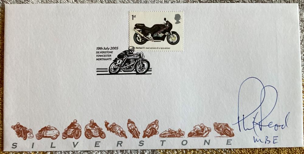 Lot 541: Motor Cycle ace Phil Read MBE signed 2005...