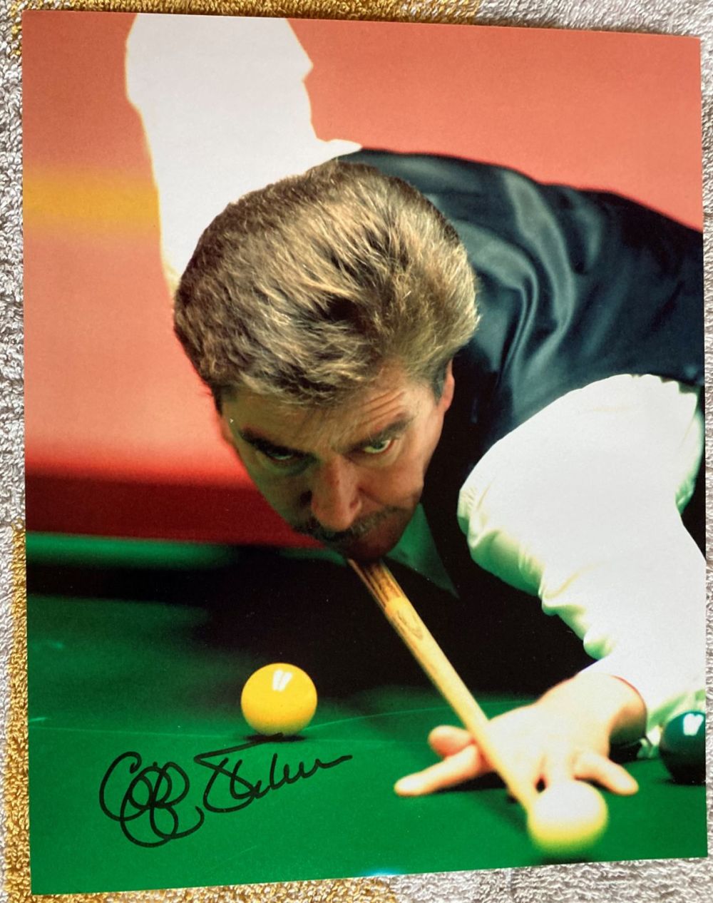 Lot 544: Snooker Cliff Thorburn signed 10 x 8 inch...