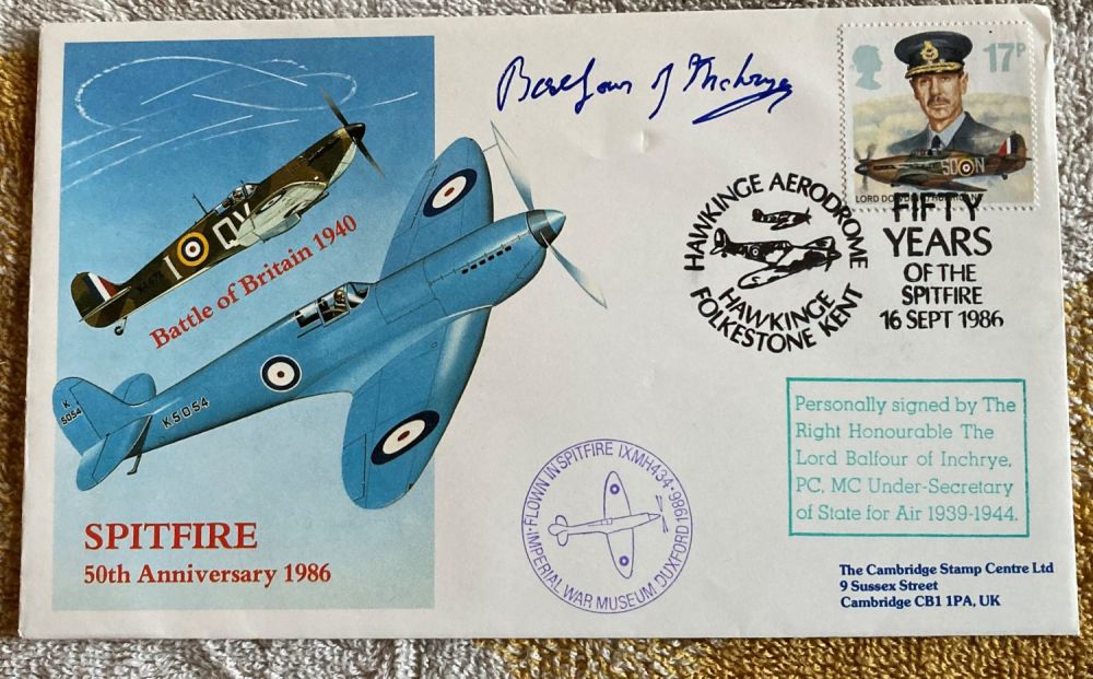 Lot 587: Great War fighter ace Lord Balfour of Inchrye...