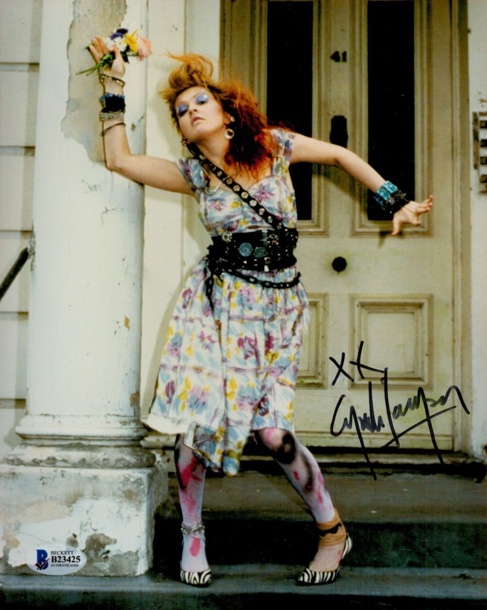 Lot 65: Cyndi Lauper signed 10x8 colour photo. All autographs...