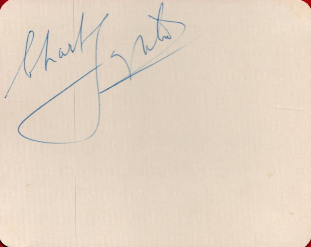 Lot 226: Charles Laughton Signed 4x3 inch approx Autograph Album...