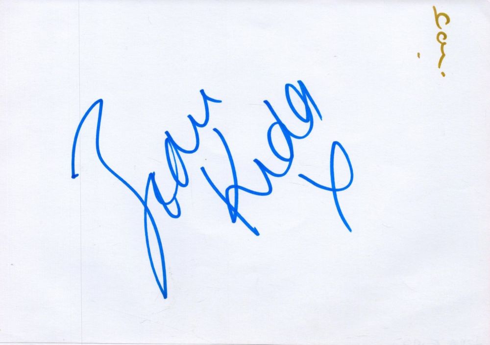 Lot 280: English Fashion Model Jodie Kidd Signed 8x6 inch...