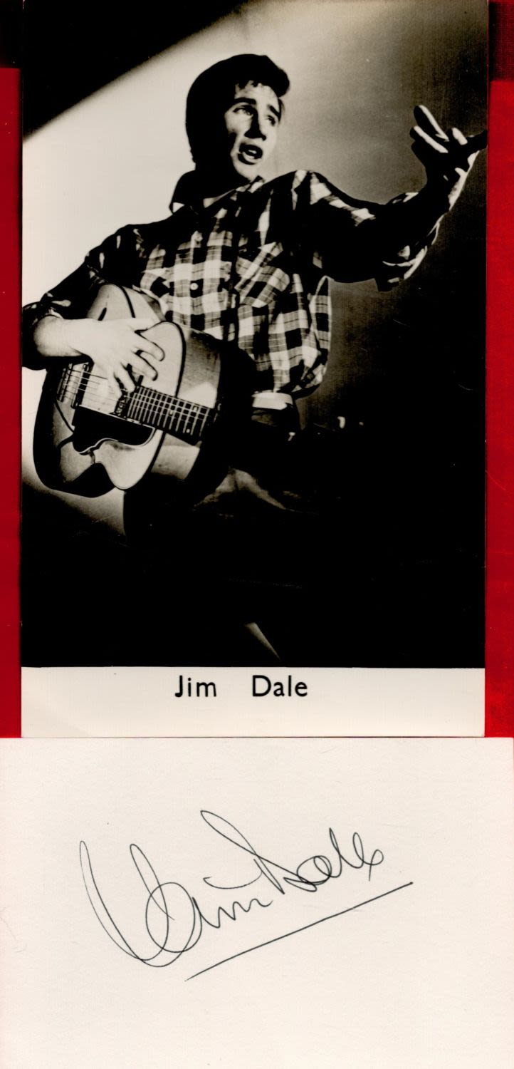 Lot 288: Jim Dale signed 6x4 white card and 8x5...