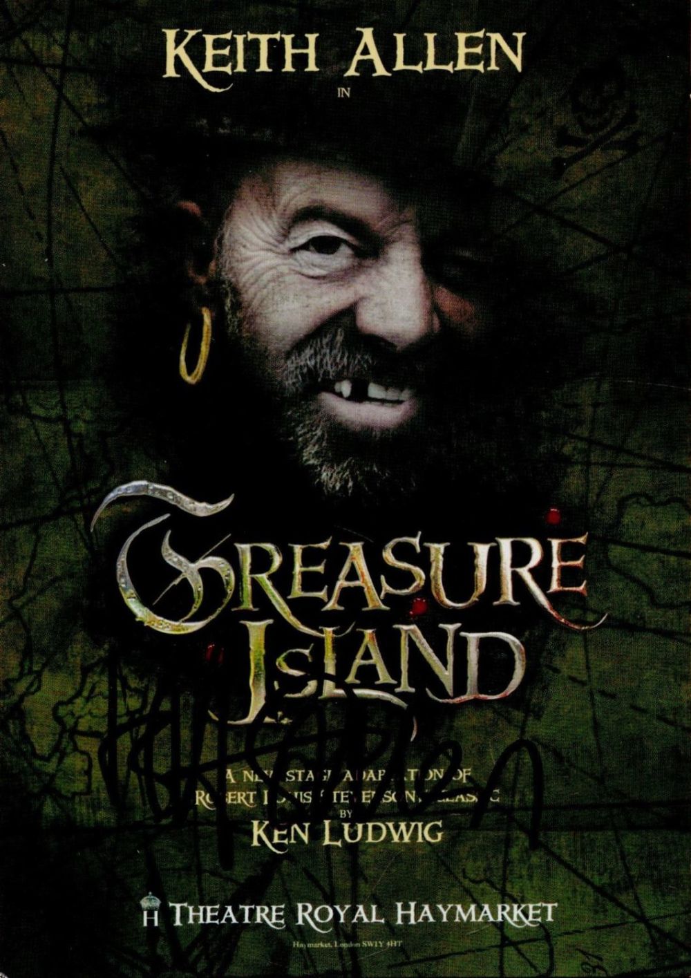 Lot 294: Keith Allen signed 6x4 Treasure Island colour promo...