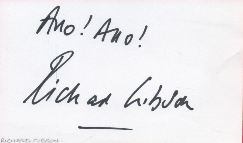 Lot 315: Allo Allo Star Richard Gibson Signed 6x3 inch...