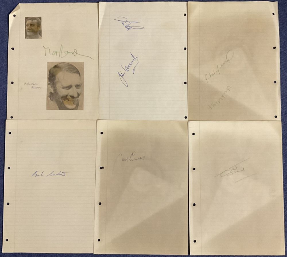 Lot 322: Football Collection of 8 Vintage Signatures on A4...