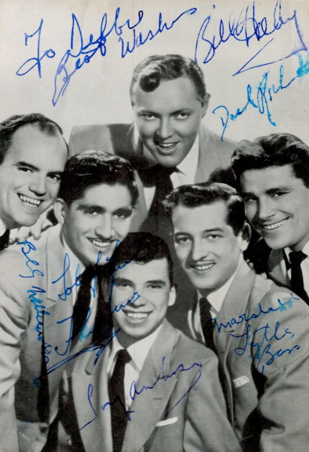 Lot 53: Bill Haley and the Comets multi signed 6x4...