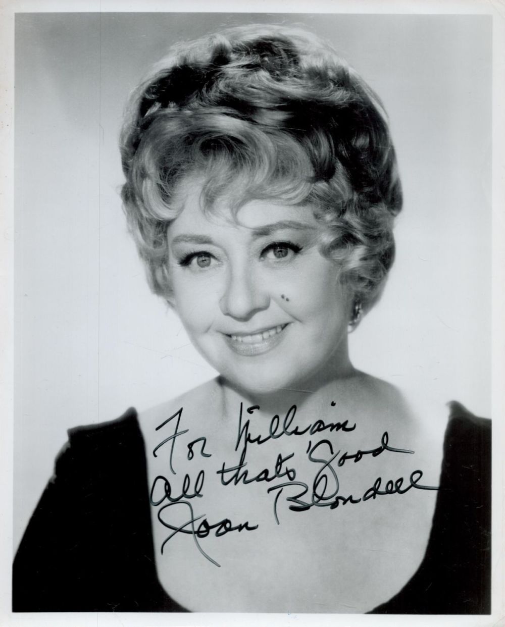 Lot 84: Joan Blondell signed 10x8 black and white photo...
