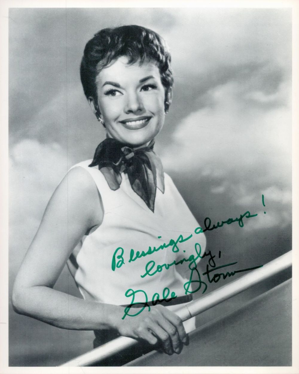 Lot 90: Gale Storm signed 10xx8 vintage black and white...
