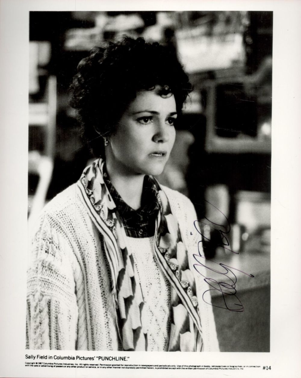 Lot 93: Sally Field signed 10x8 black and white promo...