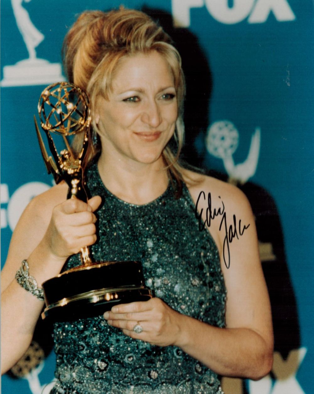 Lot 118: Edie Falco signed 10x8 colour photo. Falco is...
