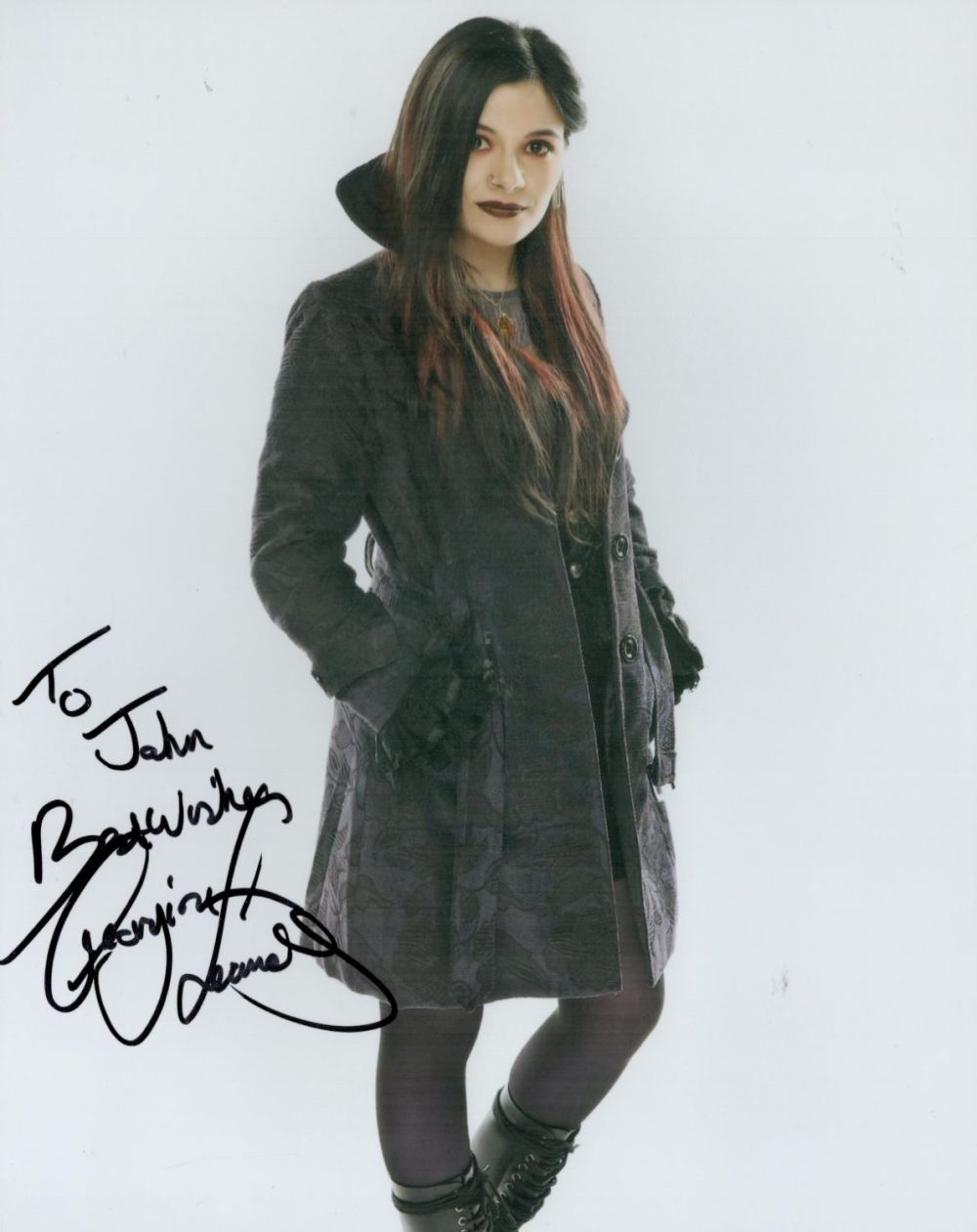 Lot 127: Georgina Leonidas signed 10x8 colour photo. Leonidas (born...