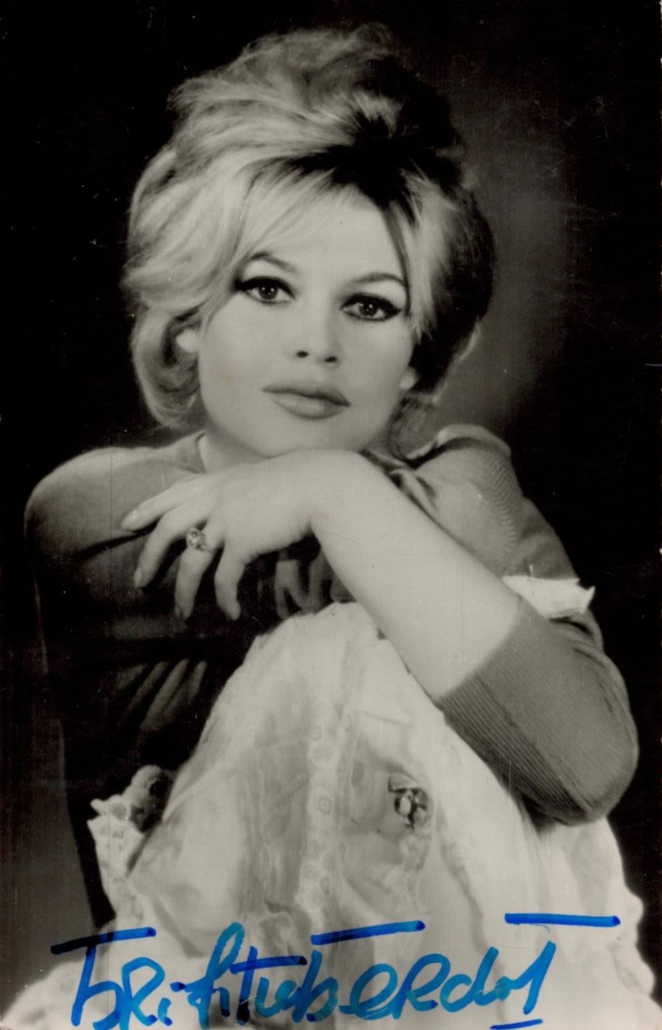 Lot 171: Brigitte Bardot Actress Signed Vintage Postcard Photo. All...