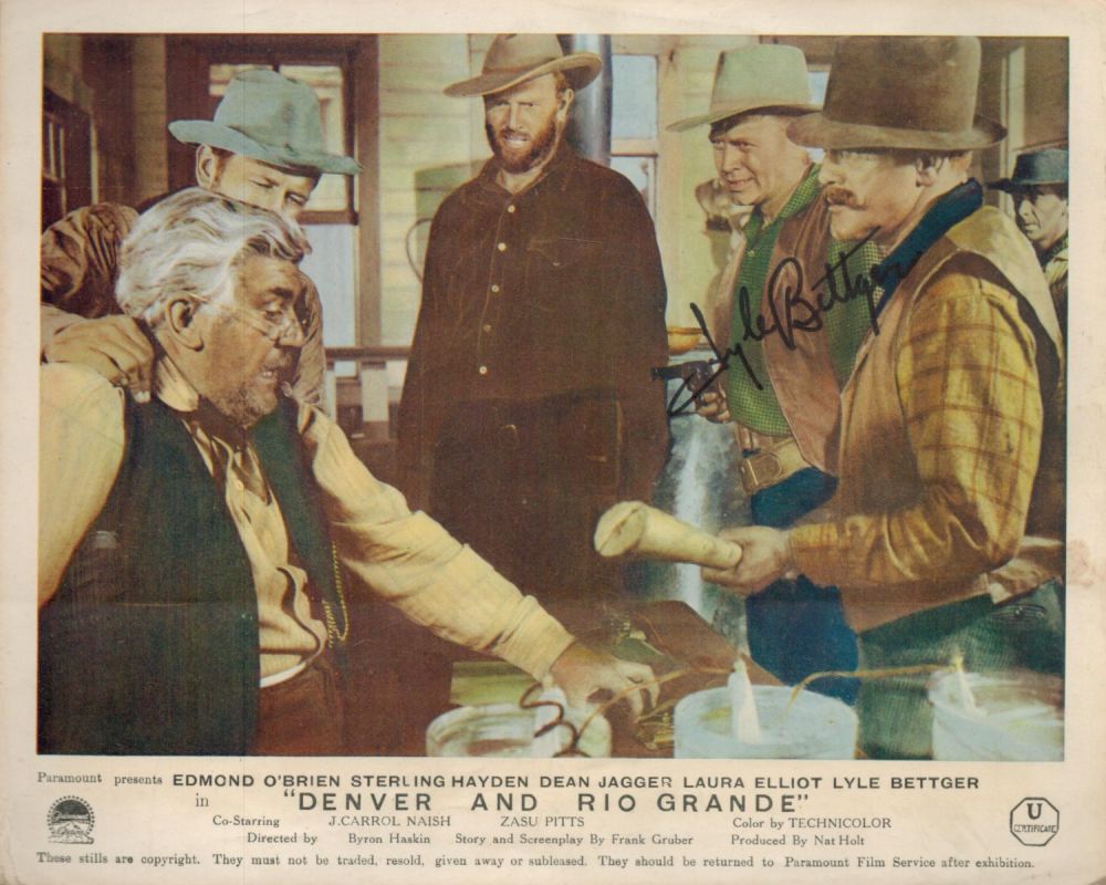 Lot 172: Lyle Bettger (1915-2003) Actor Signed Vintage Paramount Denver...