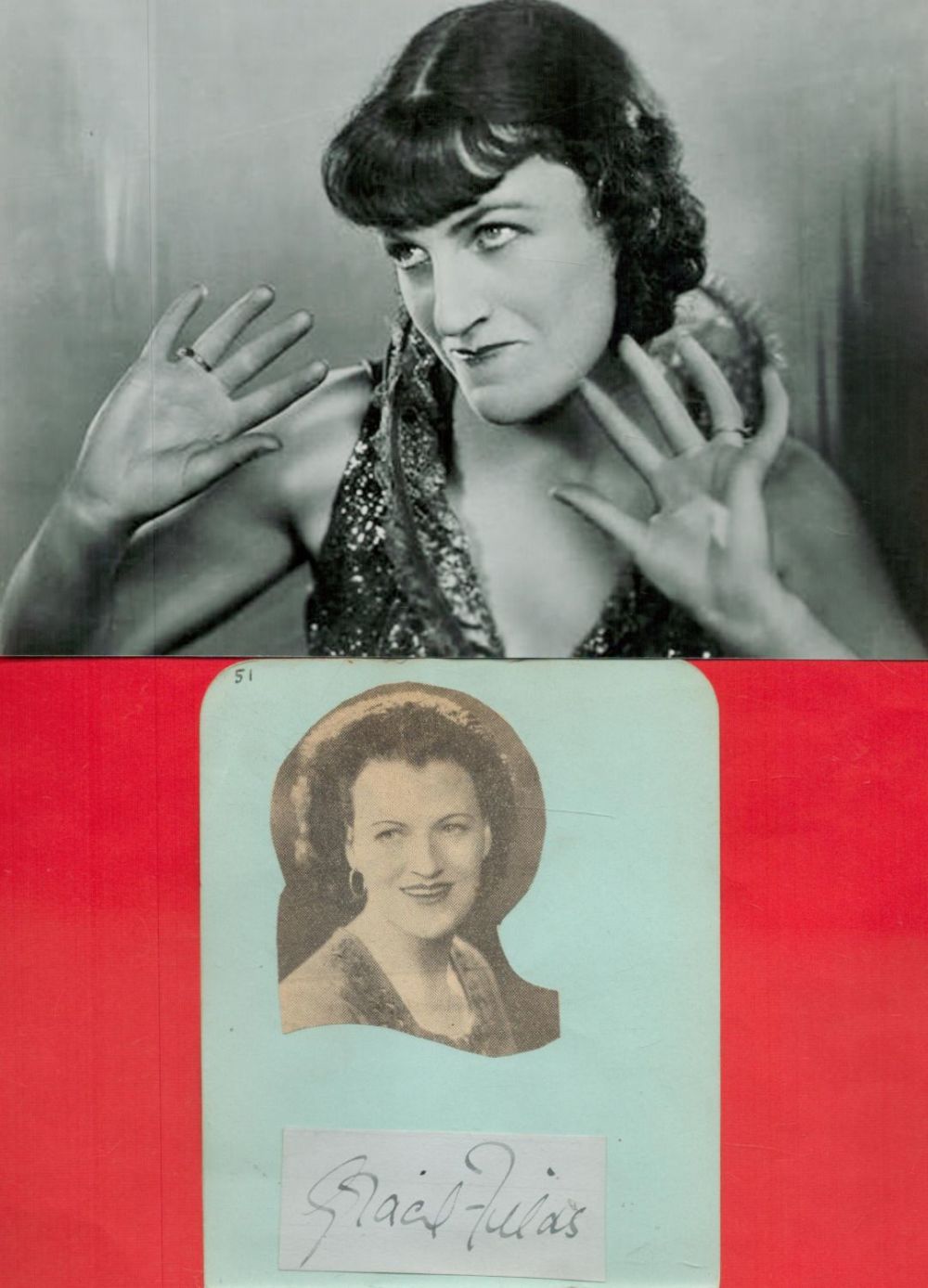 Lot 179: Gracie Fields (1898-1979) Actress Signed Vintage Album Page...
