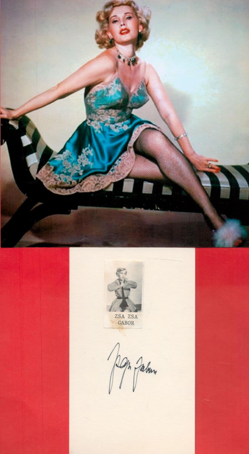 Lot 183: Zsa Zsa Gabor (1917-2016) Actress Signed Card With...