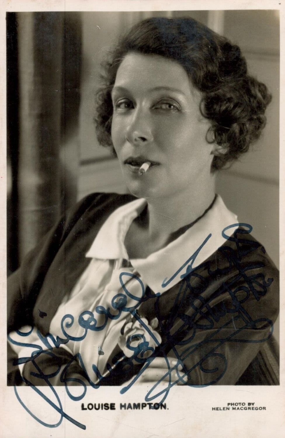 Lot 185: Louise Hampton (1879-1954) Actress Signed Vintage Postcard Photo...